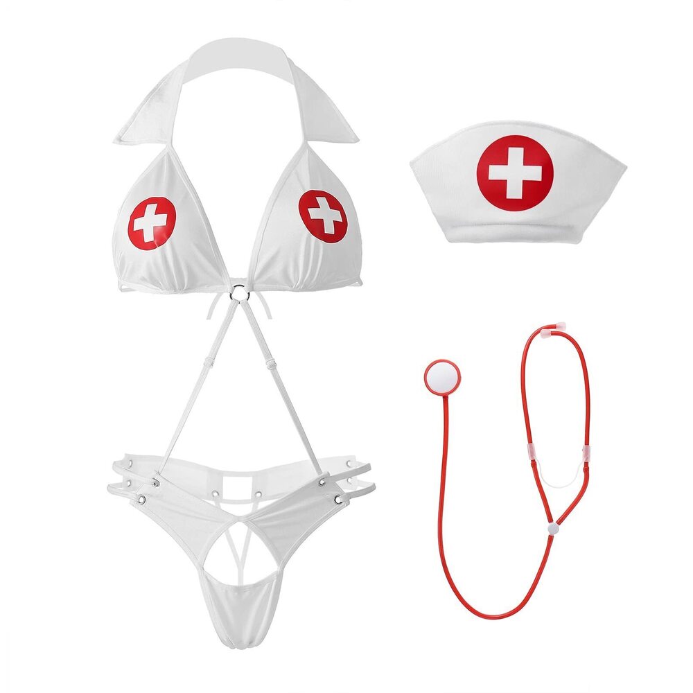 3740 Sexy Nurse Costume Halloween Cosplay Lingerie Set Nurse Outfit Costume